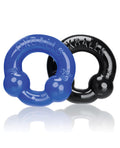 Ultraballs Cock Rings Pack 2 Black Police Blue Stretchier Grip