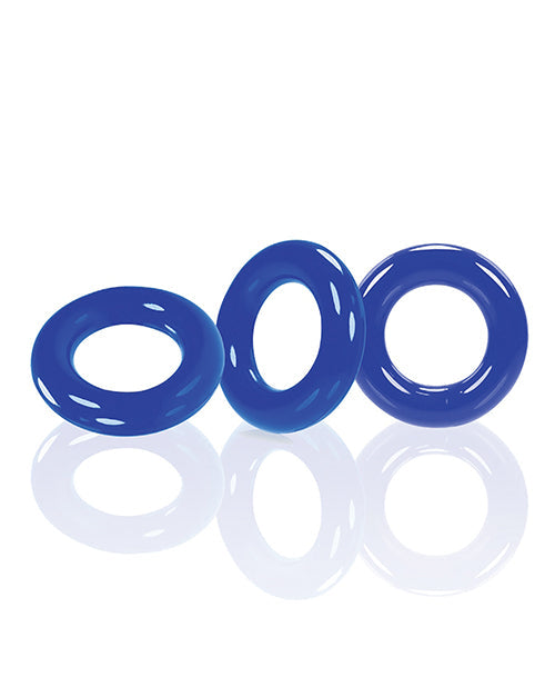 Willy Rings Pack 3 Cock Rings Blue Flextpr Durable