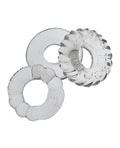 Bonemaker 3-Pack Cockring Kit Clear Large Do-Nut 6-Pack