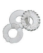 Bonemaker 3-Pack Cockring Kit Clear Large Do-Nut 6-Pack