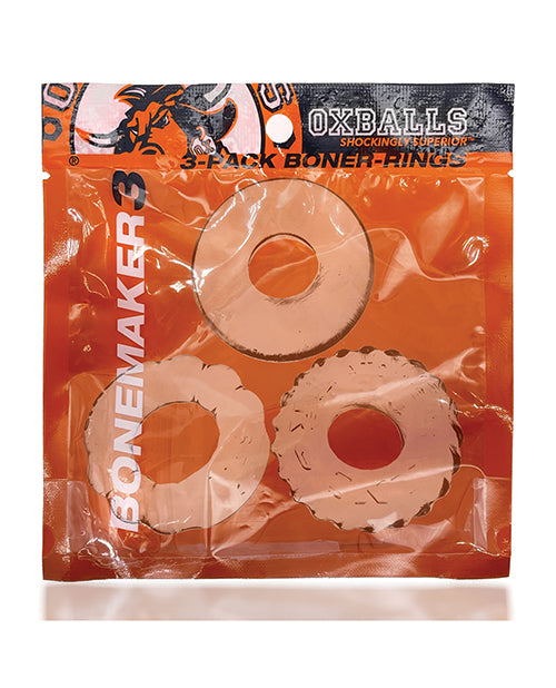 Bonemaker 3-Pack Cockring Kit Clear Large Do-Nut 6-Pack