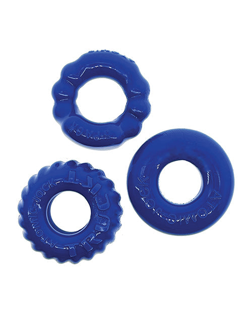 Bonemaker 3 Pack Cockring Kit Grip Rings Pool Blue