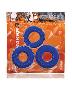 Bonemaker 3 Pack Cockring Kit Grip Rings Pool Blue