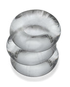 Oxballs Fat Willy 3 Pack Jumbo Cock Rings Clear Non Roll