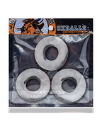 Oxballs Fat Willy 3 Pack Jumbo Cock Rings Clear Non Roll