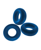 Fat Willy 3 Pack Jumbo Cock Rings Non Roll Grip Space Blue
