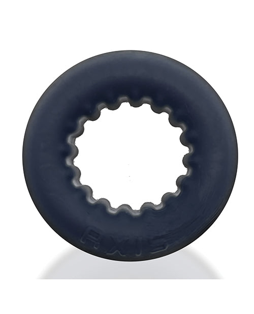 Axis Rib Griphold Cockring Black Ice Silicone Blend