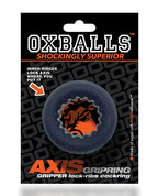 Axis Rib Griphold Cockring Black Ice Silicone Blend