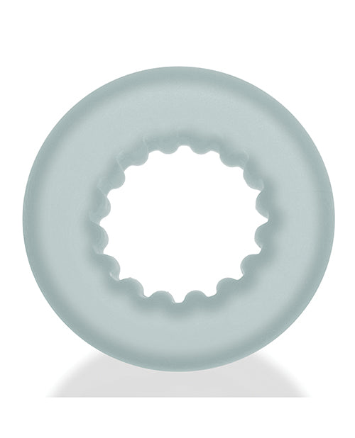 Axis Rib Griphold Cockring Silicone Clear Ice Textured Grip