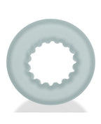 Axis Rib Griphold Cockring Silicone Clear Ice Textured Grip