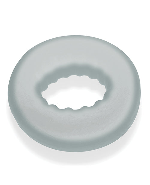 Axis Rib Griphold Cockring Silicone Clear Ice Textured Grip