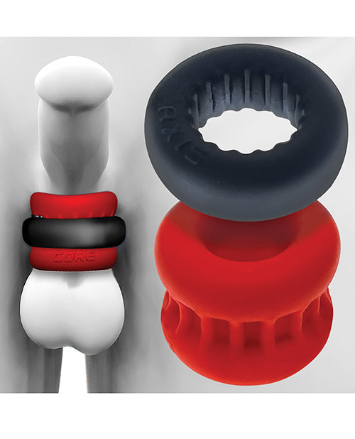 Oxballs UltraCore Ball Stretcher Axis Ring Red Ice Adjustable Fit