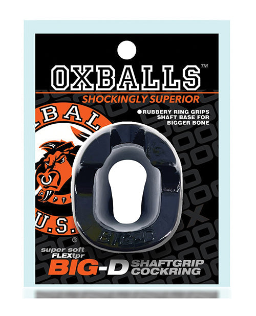 Cock Ring BIG D FlexTPR Black Thick D Shape Lift Base Pressure