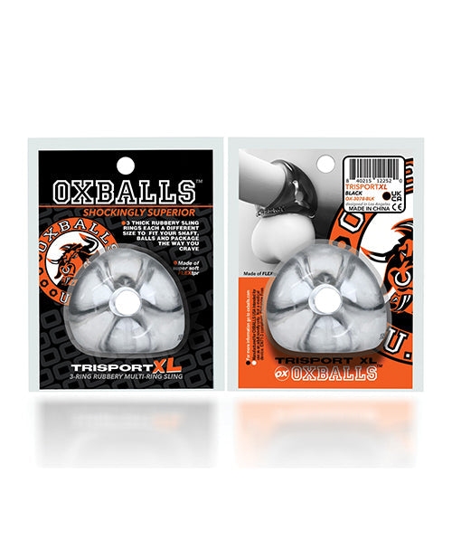 Oxballs Tri Sport XL 3 Ring Sling Extra-Soft Clear
