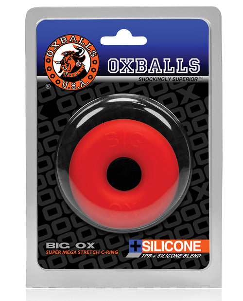 Oxballs Big Ox Cock Ring Red Ball Ring for Girth and Comfort