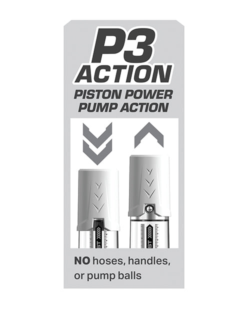 Penis Pump Inline Piston Manual Pump Motorless Discreet