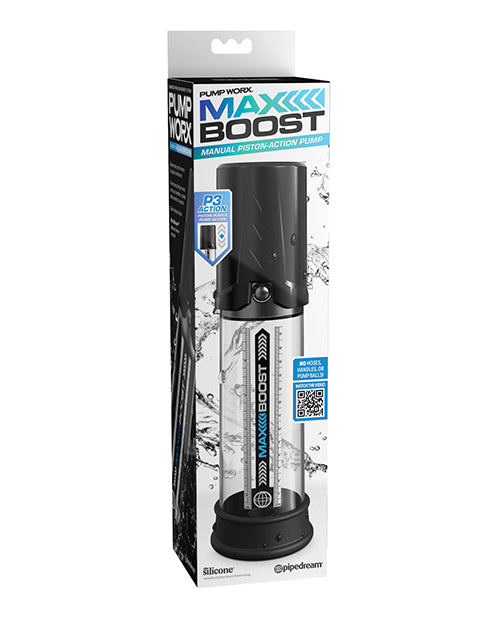 Penis Pump Inline Piston Action Max Boost Noninvasive Device
