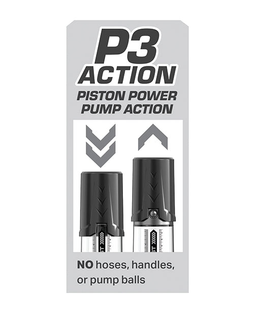 Penis Pump Inline Piston Action Max Boost Noninvasive Device