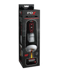 PDX Elite Milk Me Hotter Masturbator Black Automatic Thrusting Vibration Warmth