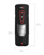 PDX Elite Milk Me Hotter Masturbator Black Automatic Thrusting Vibration Warmth