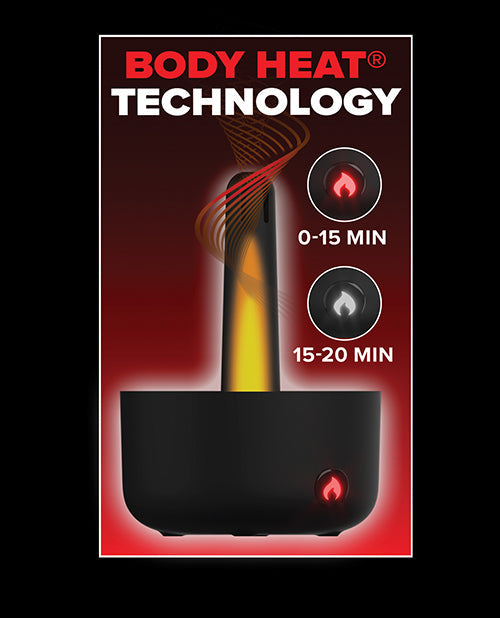 PDX Elite Milk Me Hotter Masturbator Black Automatic Thrusting Vibration Warmth