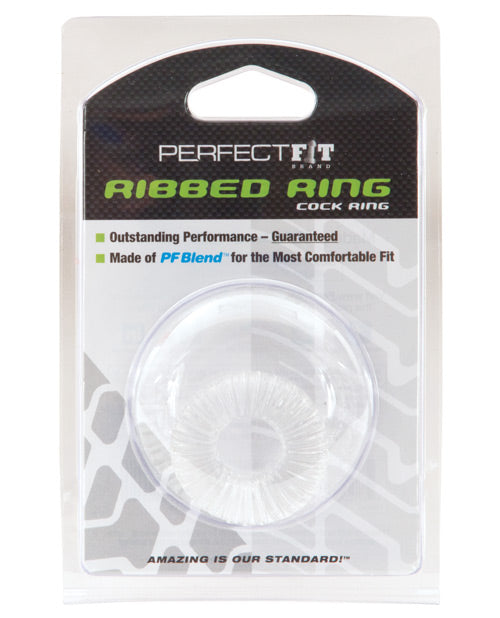 Ribbed Ring Clear Silicone TPR PF Blend Cock Ring Durable