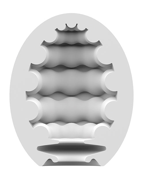 Satisfyer Masturbator Egg Riffle CyberSkin No Lube Needed Light Green