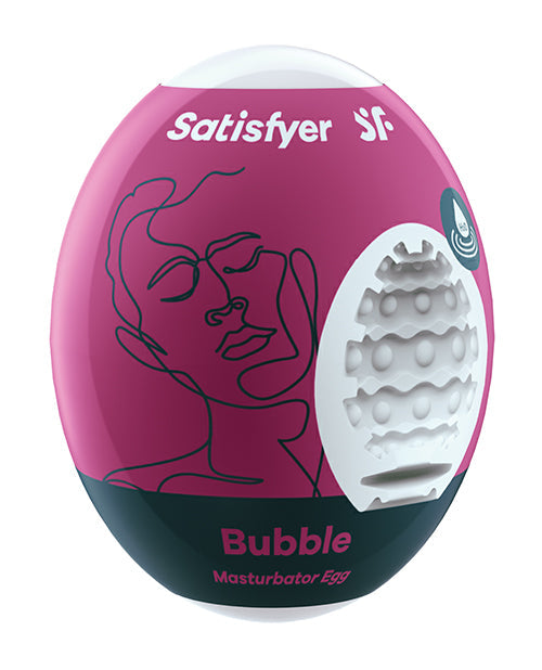 Satisfyer Masturbator Egg Bubble Cyber Skin Interior Violet