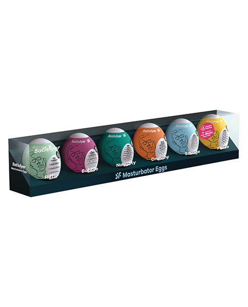 Masturbator Egg Set 6 Pieces Cyberskin Textures Assorted