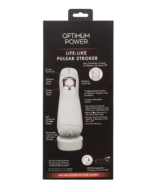 Pulsar Stroker Masturbator Dual Vibration Suction Rechargeable