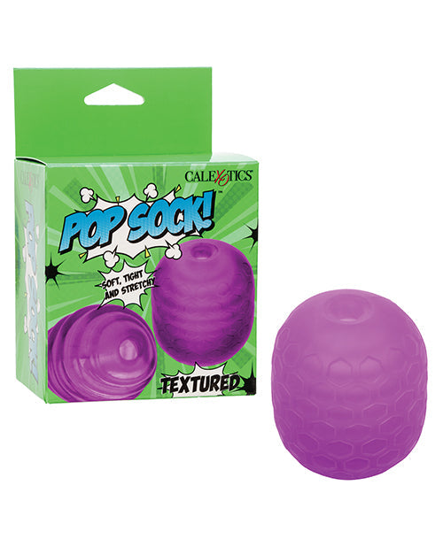 Pop Sock Textured Masturbator 2-Texture Reversible Purple