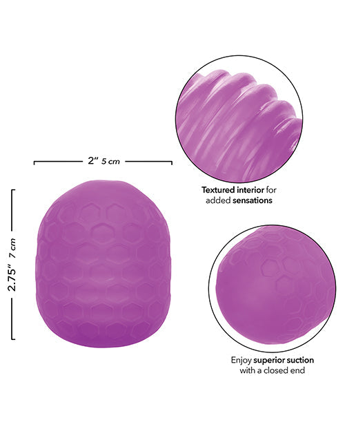 Pop Sock Textured Masturbator 2-Texture Reversible Purple