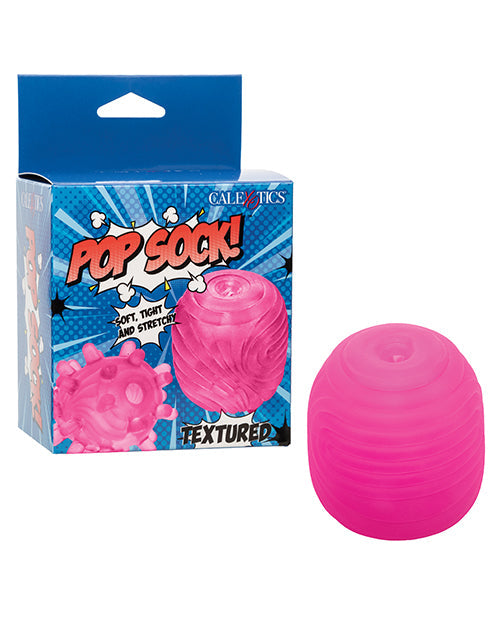 Pop Sock Masturbator Textured Reversible Stroker Pink