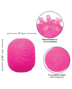 Pop Sock Masturbator Textured Reversible Stroker Pink