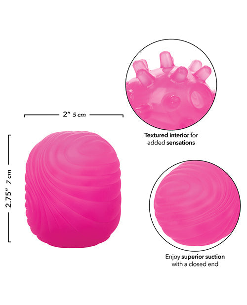Pop Sock Masturbator Textured Reversible Stroker Pink