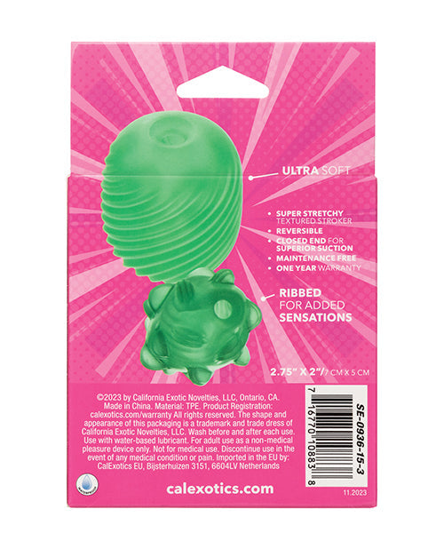 Textured Masturbator 2Texture Reversible Stroker Green