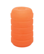 Pop Sock Ribbed Masturbator Orange Reversible Interior Dual Texture