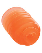 Pop Sock Ribbed Masturbator Orange Reversible Interior Dual Texture