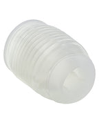 Masturbator Ribbed Clear Pop Sock Stroker Multi-Textured
