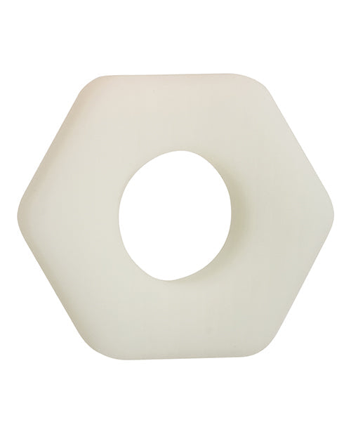 Liquid Silicone Prolong Glow in the Dark Sexagon Cock Ring