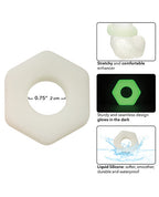 Liquid Silicone Prolong Glow in the Dark Sexagon Cock Ring