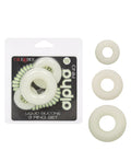 Liquid Silicone Glow In The Dark Cock Ring Set Of 3