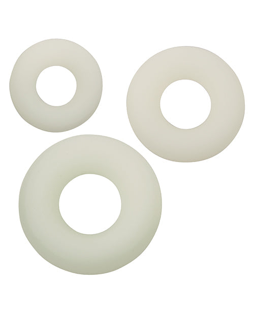 Liquid Silicone Glow In The Dark Cock Ring Set Of 3