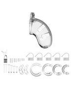 Shots Man Cage Chastity 3.5 Inch Cock Cage Model 1 Clear