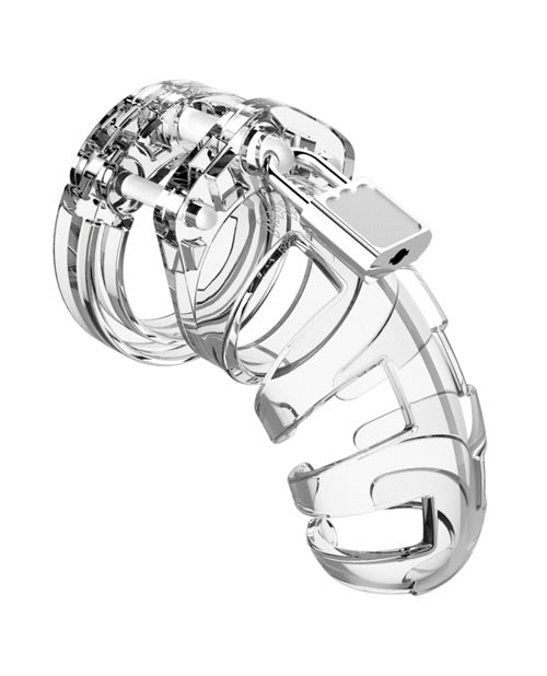 Shots Man Cage Chastity Model 2 Chastity Cage 3.5 In Clear Polycarbonate