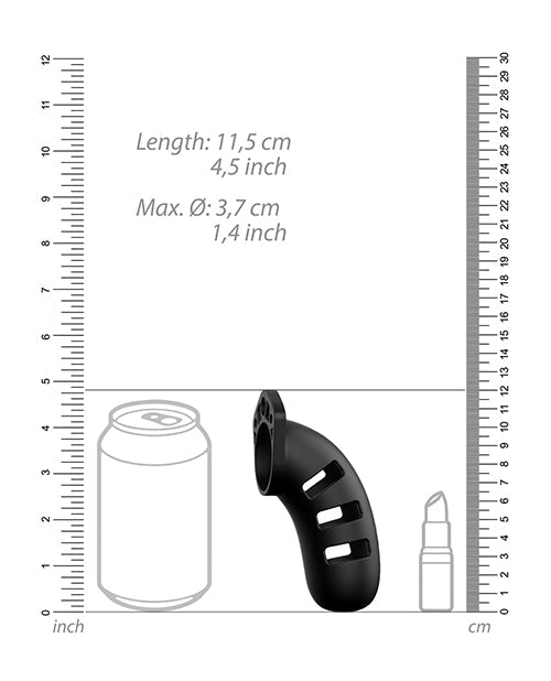 Shots Man Cage Chastity 4.5 Inch Cock Cage Model 21 Black