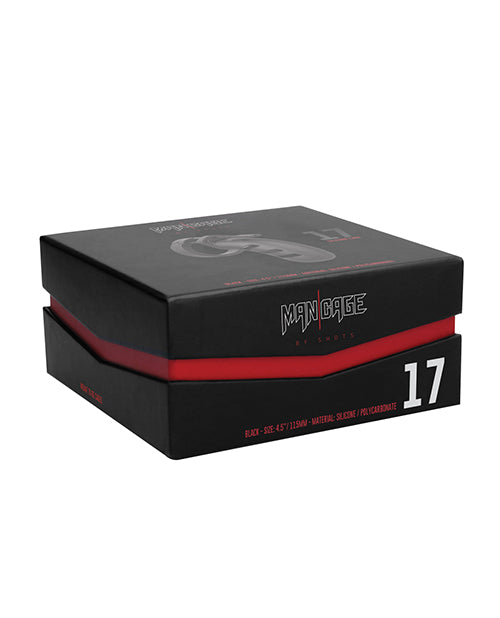 Shots Man Cage Chastity 4.5 Inch Cock Cage Model 21 Black