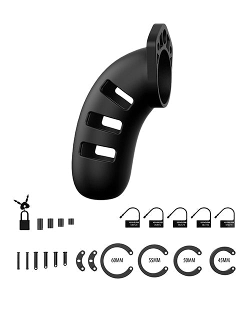 Shots Man Cage Chastity 4.5 Inch Cock Cage Model 21 Black