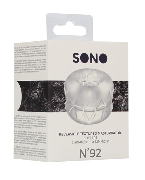 Shots Sono No. 92 Reversible Textured Masturbator Transparent
