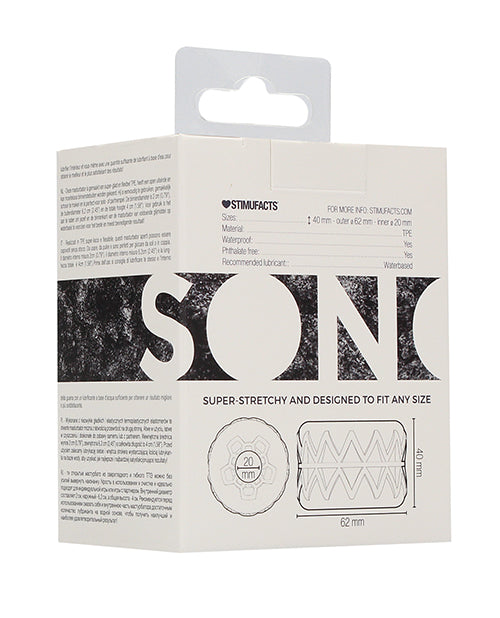 Shots Sono No. 92 Reversible Textured Masturbator Transparent